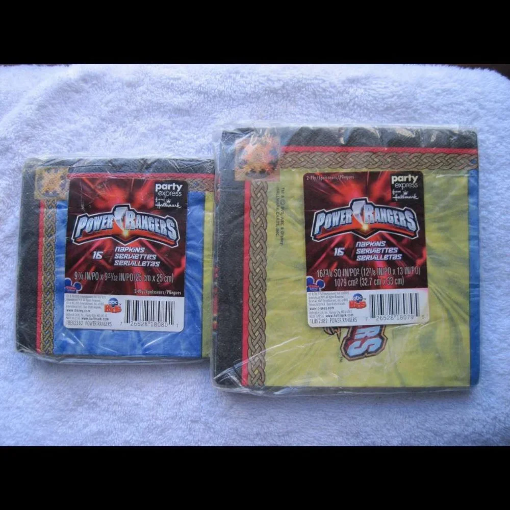Power Rangers Party Express Hallmark Paper Luncheon & Beverage Napkins Birthday